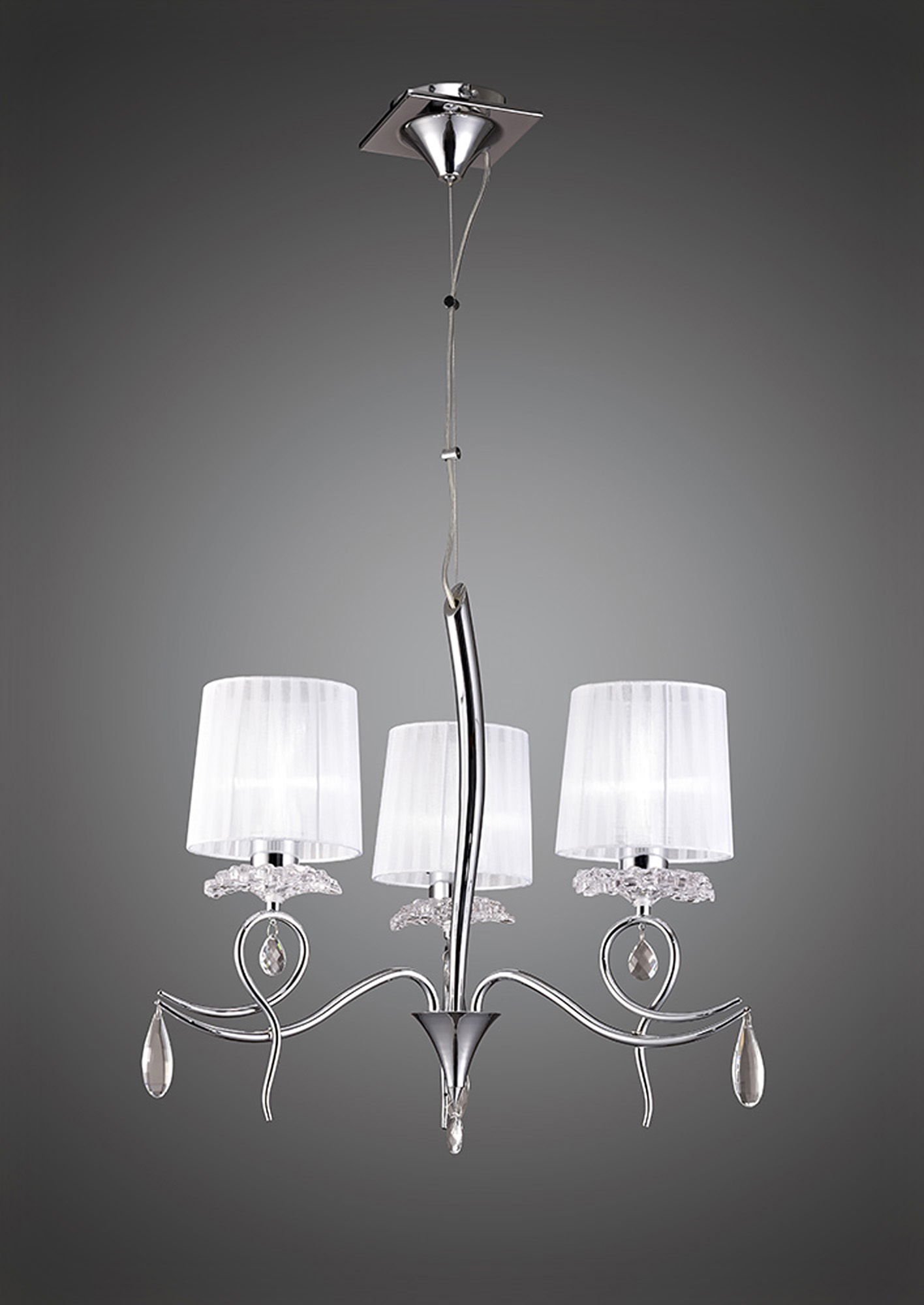 Louise Crystal Ceiling Lights Mantra Shaded Crystal Fittings